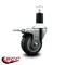 Service Caster 3.5'' Thermoplastic Rubber Swivel 1-1/2'' Expanding Stem Caster Total Lock Brake SCC-EXTTL20S3514-TPRB-112 - alternate 2